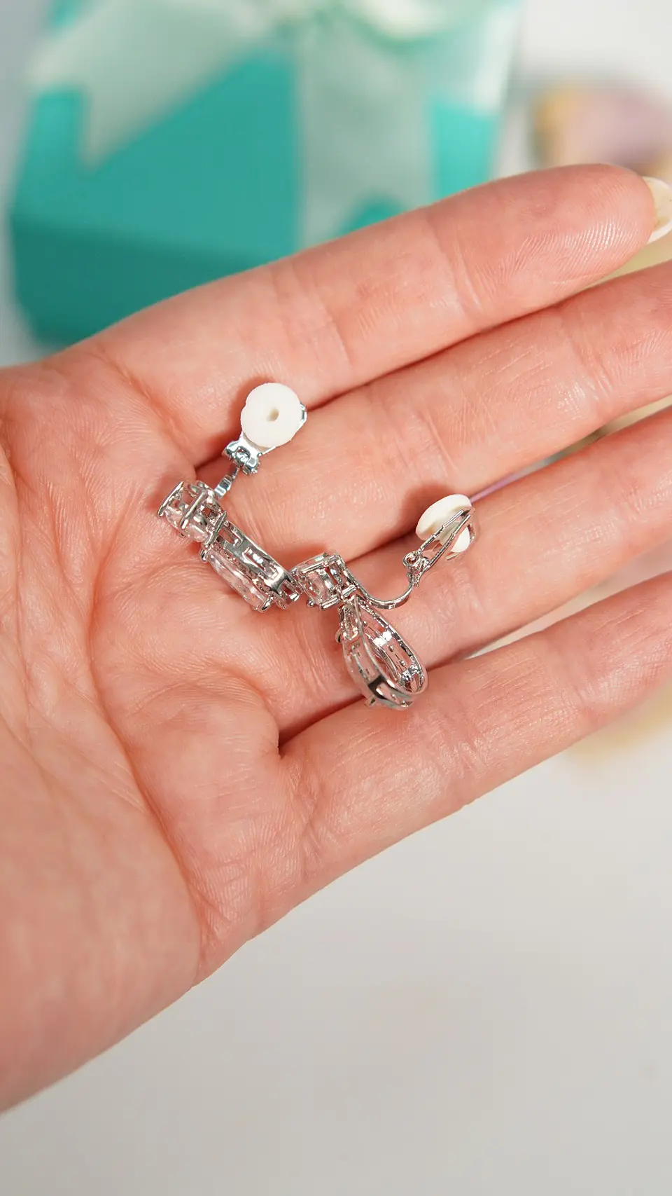 Aros largos sin perforacion Isabella elegantes zirconias 3
