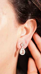Aros largos sin perforacion Isabella elegantes zirconias - Miniatura 8