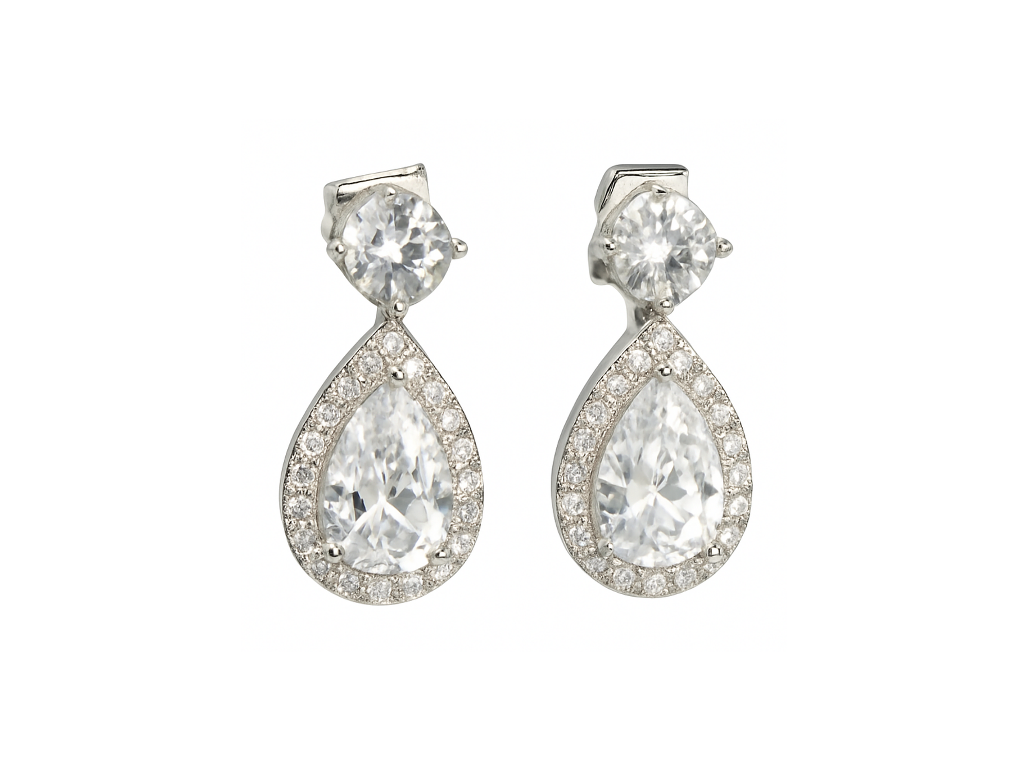 Aros largos sin perforacion Isabella elegantes zirconias 9