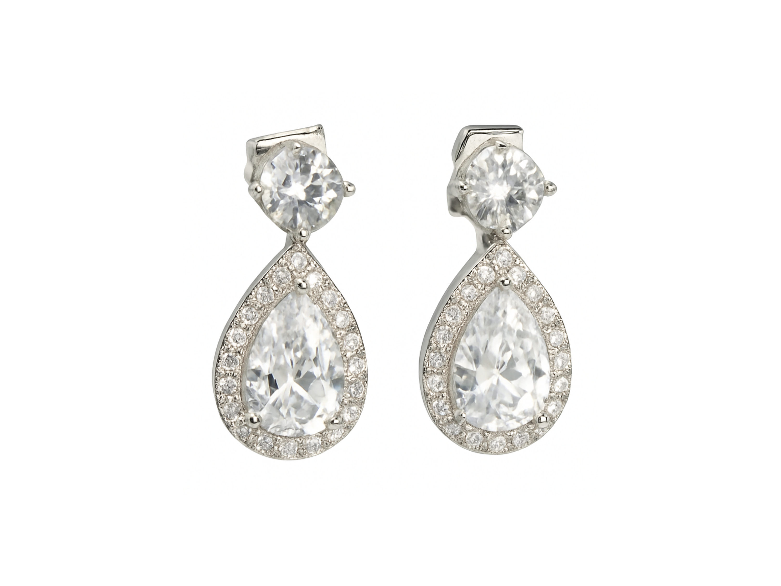 Aros largos sin perforacion Isabella elegantes zirconias 9