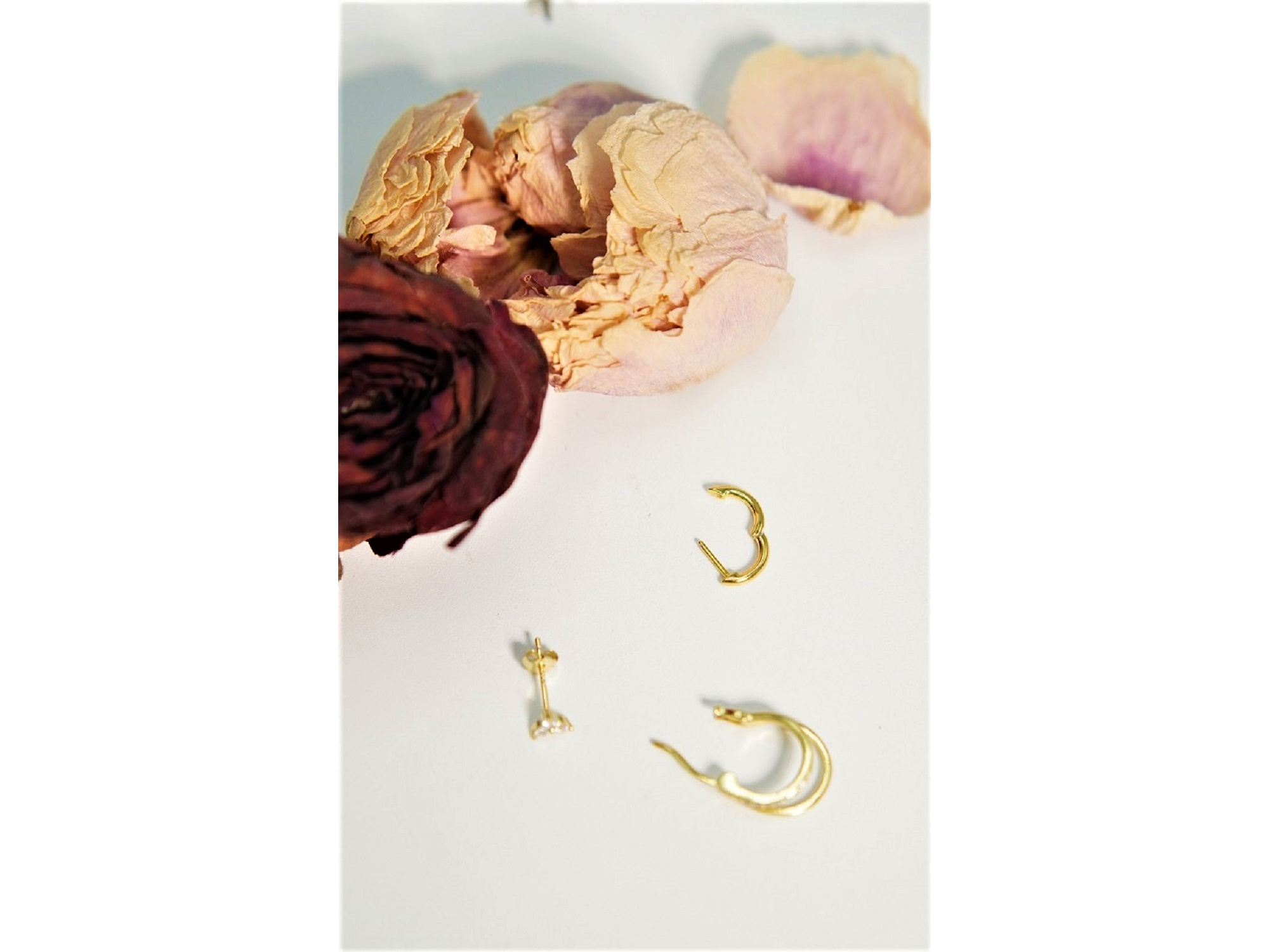 Pack de 3 aros Lia plata 925 baño de oro 18k 7