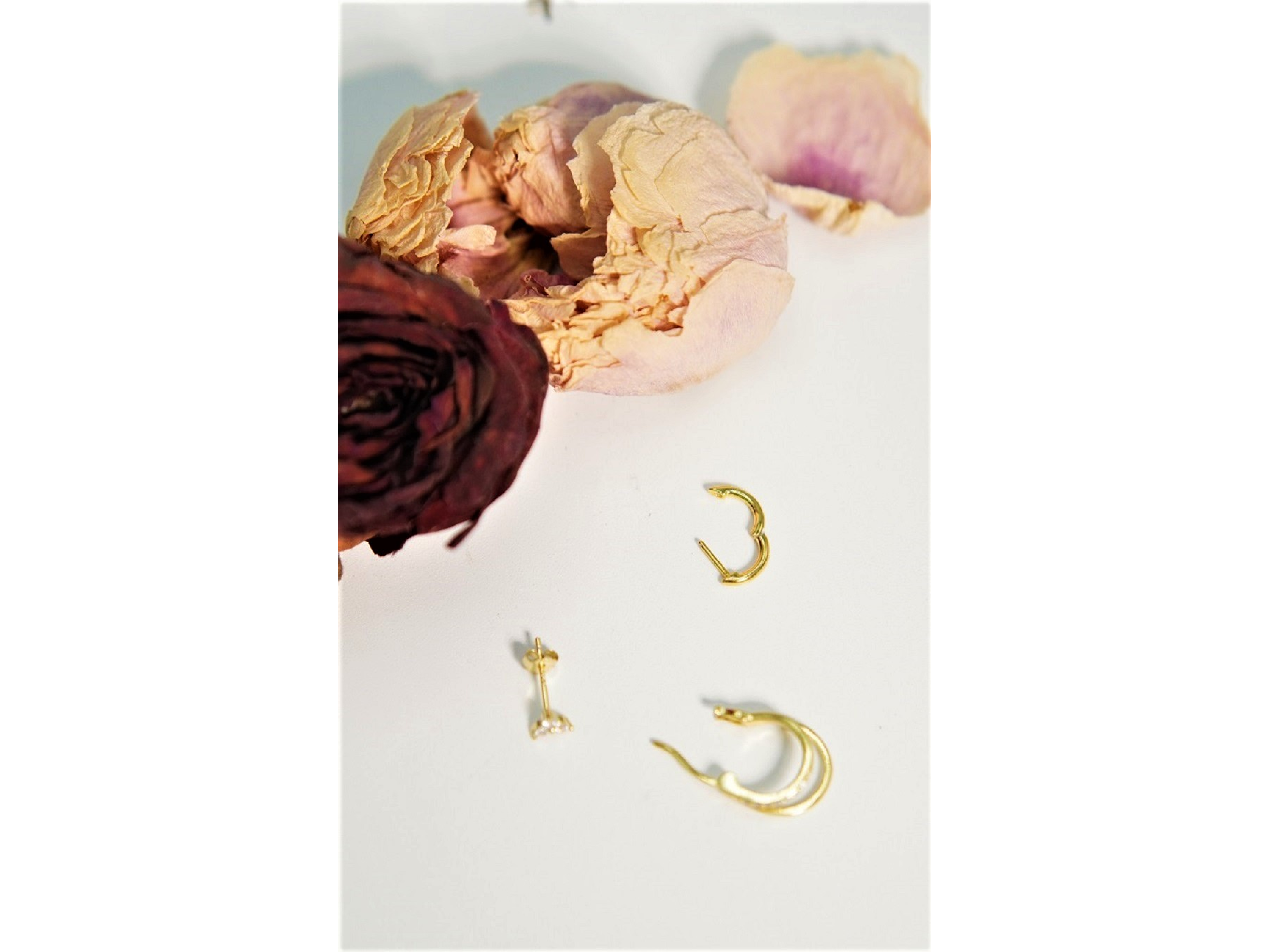 Pack de 3 aros Lia plata 925 baño de oro 18k 7