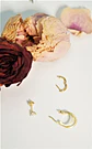 Pack de 3 aros argollas Lia plata 925 baño de oro 18k - Miniatura 7
