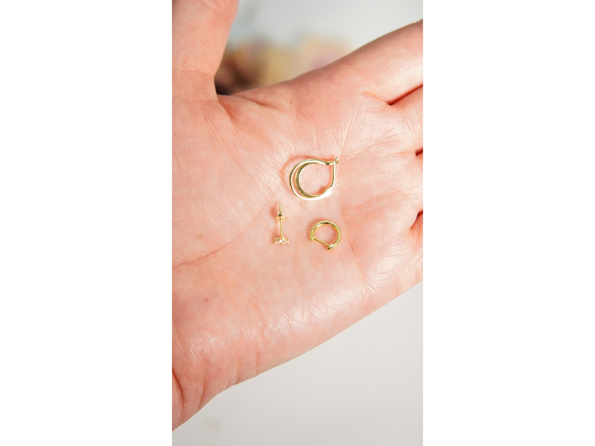 Pack de 3 aros Lia plata 925 baño de oro 18k 9