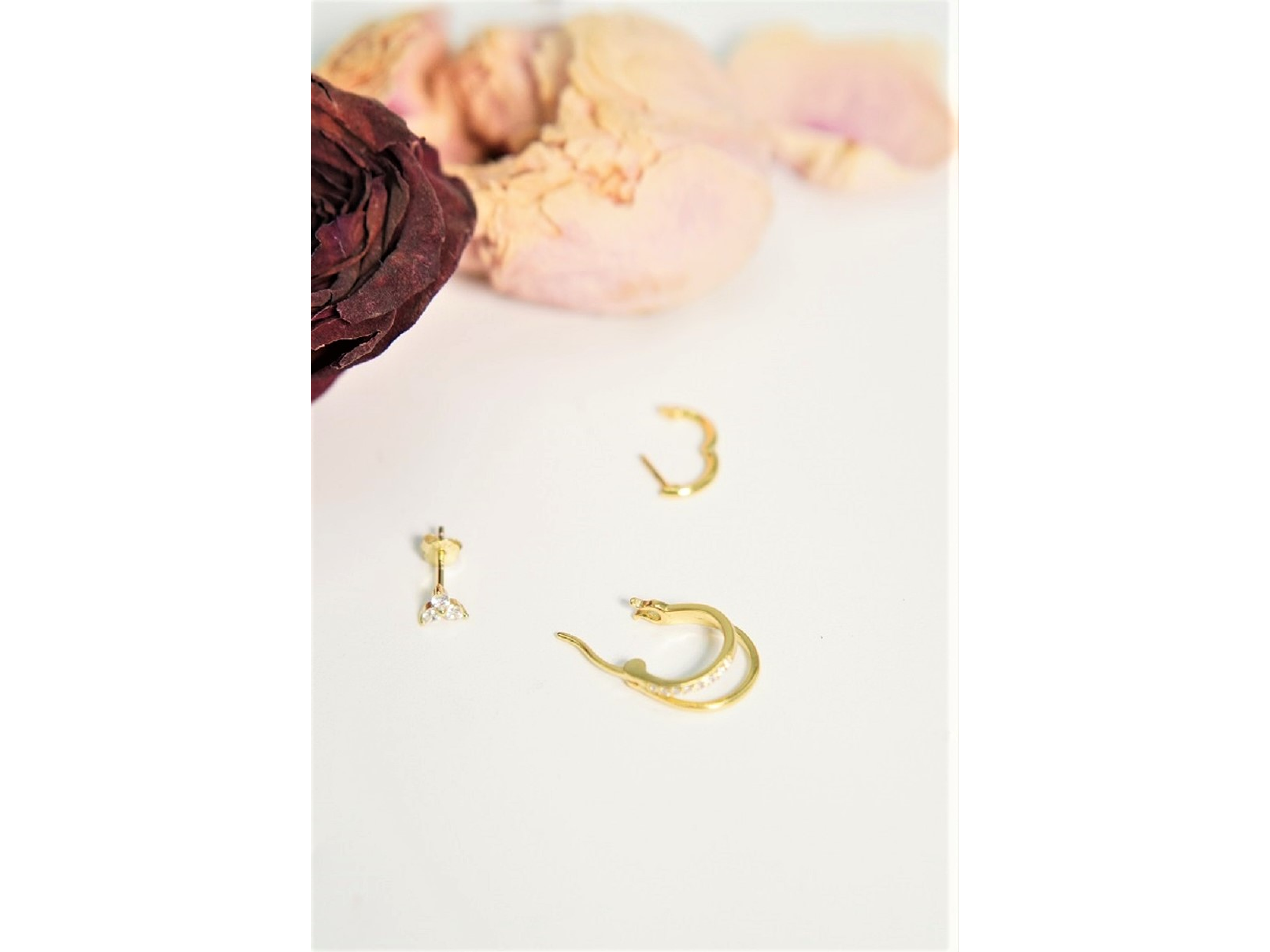 Pack de 3 aros Lia plata 925 baño de oro 18k 10