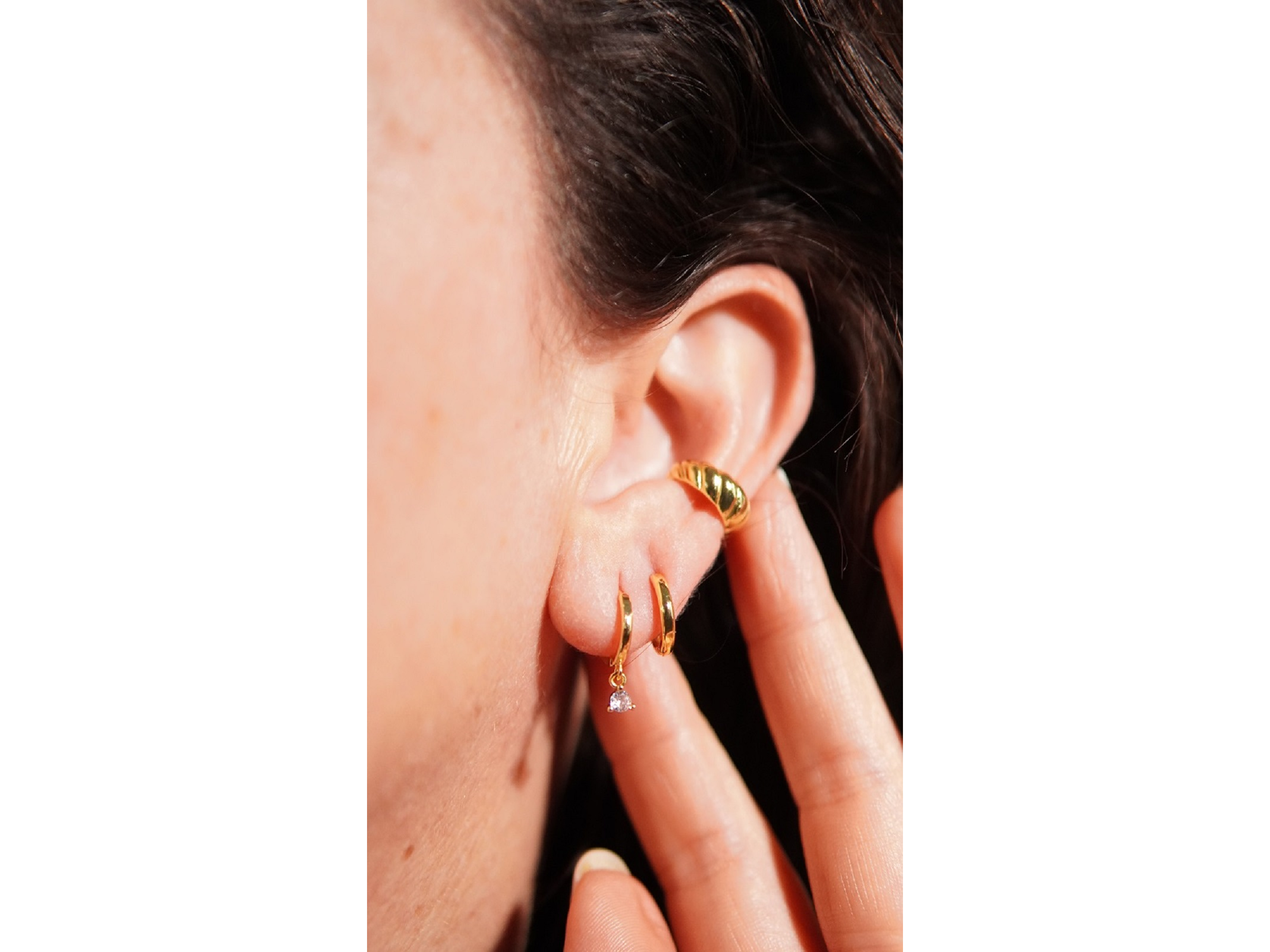 Pack de 4 aros Verona chapados en oro 18k 2