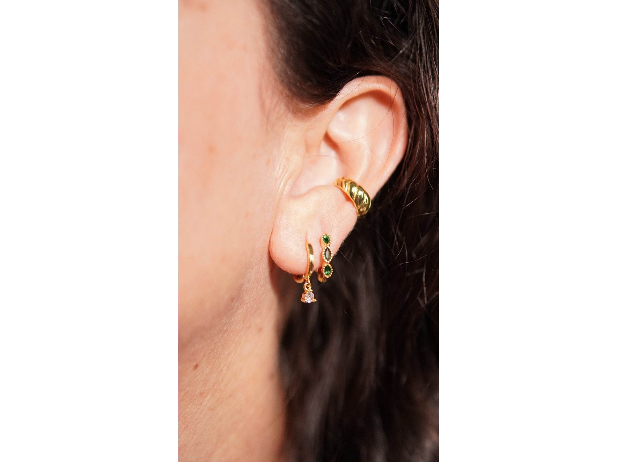 Pack de 4 aros Verona chapados en oro 18k 3