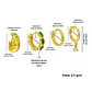 Pack de 4 aros Verona chapados en oro 18k - Miniatura 4