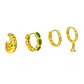 Pack de 4 aros Verona chapados en oro 18k - Miniatura 1