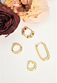 Pack de 4 argollas Gianna chapadas en oro 18k - Miniatura 8