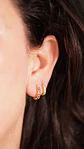 Pack de 4 argollas Gianna chapadas en oro 18k - Miniatura 2