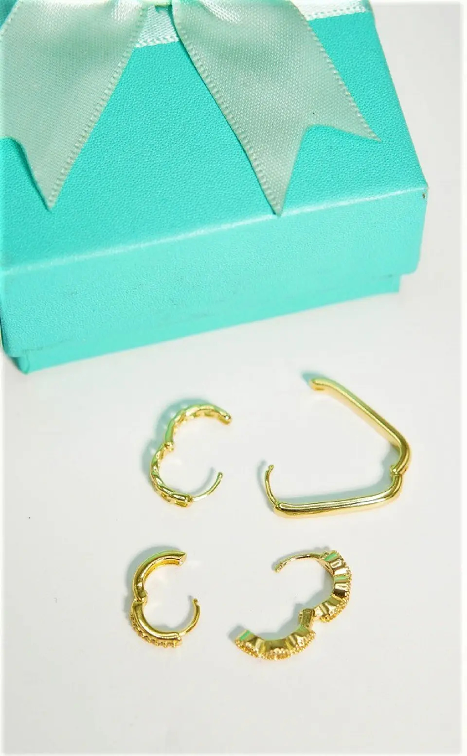 Pack de 4 argollas Gianna chapadas en oro 18k 6