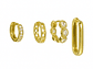 Pack de 4 argollas Gianna chapadas en oro 18k - Miniatura 1
