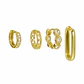 Pack de 4 argollas Gianna chapadas en oro 18k - Miniatura 1