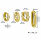 Pack de 4 argollas Gianna chapadas en oro 18k - Miniatura 3
