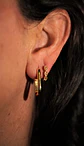 Pack de 4 argollas Gianna chapadas en oro 18k - Miniatura 4