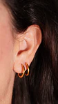 Argollas lisas Aura 12mm Titanio Astm F136 Chapado En Oro 18k - Miniatura 2