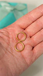 Argollas lisas Aura 12mm Titanio Astm F136 Chapado En Oro 18k - Miniatura 8