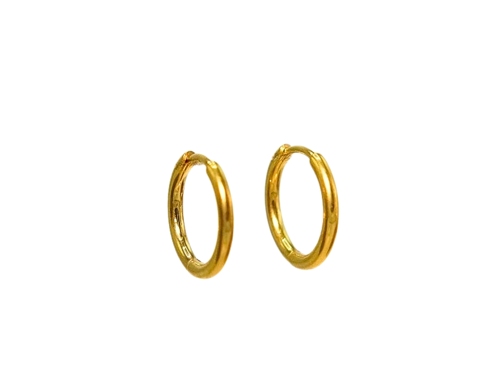 Argollas lisas Aura 12mm Titanio Astm F136 Chapado En Oro 18k 5