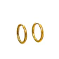 Argollas lisas Aura 12mm Titanio Astm F136 Chapado En Oro 18k - Miniatura 5