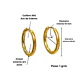 Argollas lisas Aura 12mm Titanio Astm F136 Chapado En Oro 18k - Miniatura 3