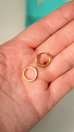 Argollas lisas Aura 10mm Titanio Astm F136 Chapado En Oro 18k - Miniatura 4