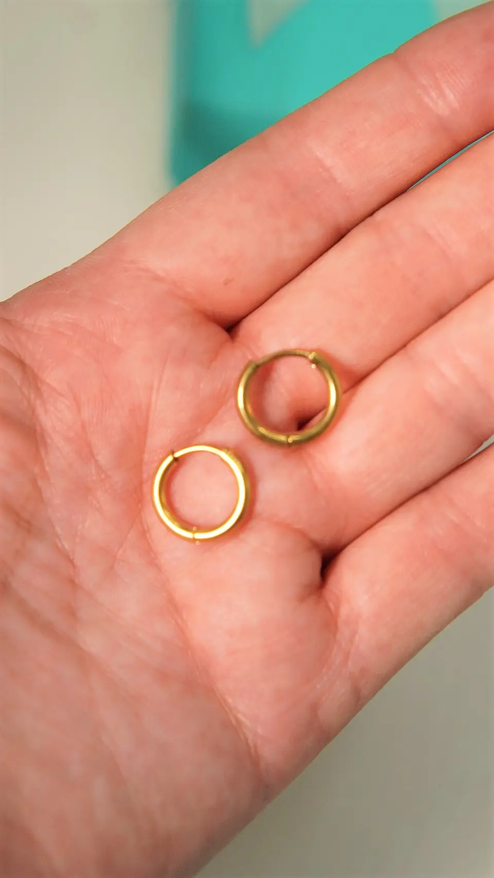 Argollas lisas Aura 10mm Titanio Astm F136 Chapado En Oro 18k 4