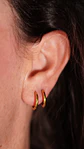 Argollas lisas Aura 10mm Titanio Astm F136 Chapado En Oro 18k - Miniatura 2