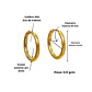 Argollas lisas Aura 10mm Titanio Astm F136 Chapado En Oro 18k - Miniatura 3