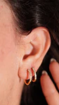 Argollas Aura Shine 12mm Titanio Astm F136 Chapado En Oro 18k - Miniatura 2