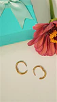 Argollas Aura Shine 12mm Titanio Astm F136 Chapado En Oro 18k - Miniatura 4