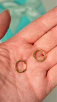 Argollas Aura Shine 10mm Titanio Astm F136 Chapado En Oro 18k - Miniatura 5