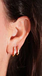 Argollas Aura Shine 10mm Titanio Astm F136 Chapado En Oro 18k - Miniatura 2