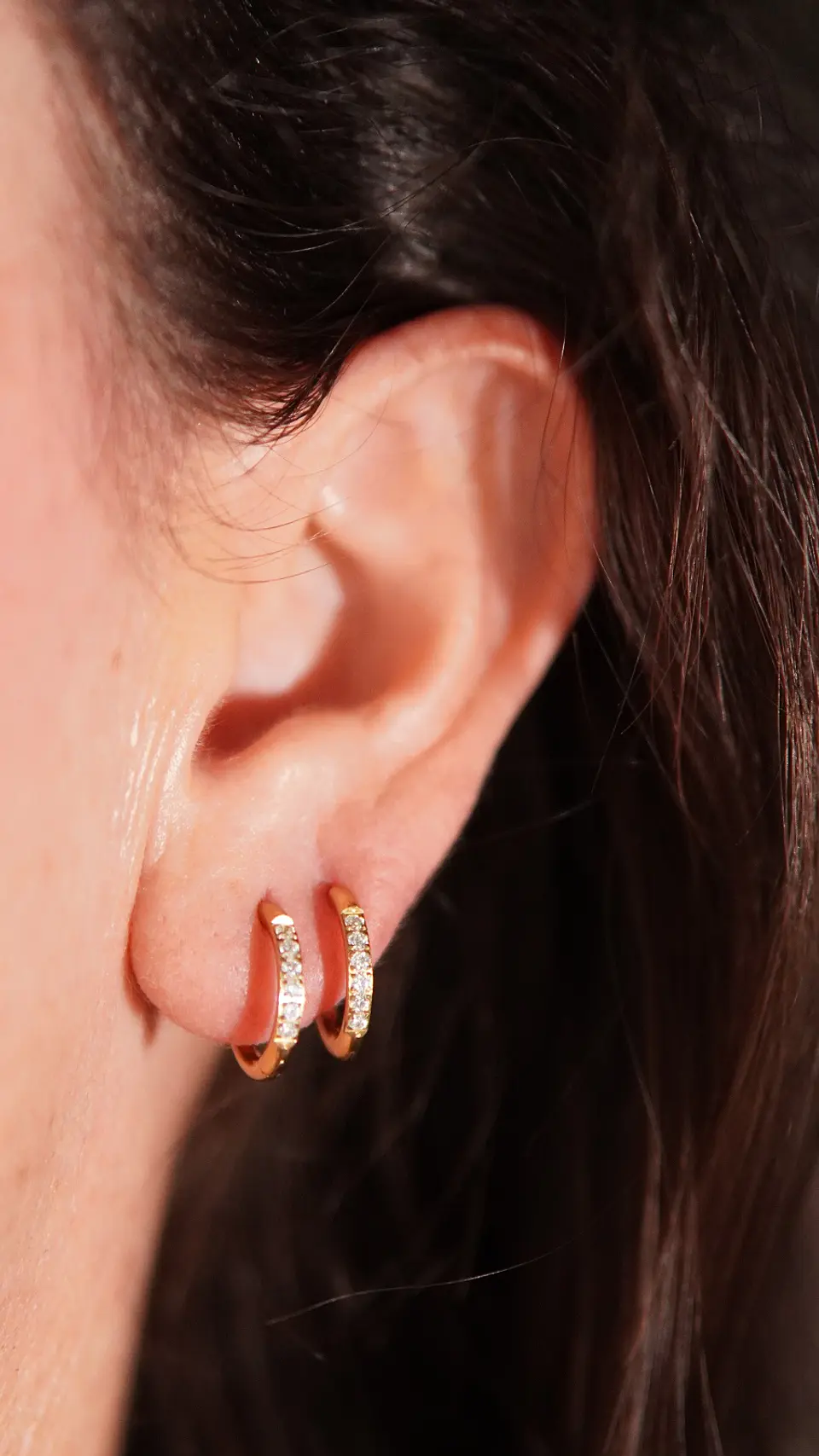 Argollas Aura Shine 10mm Titanio Astm F136 Chapado En Oro 18k 2