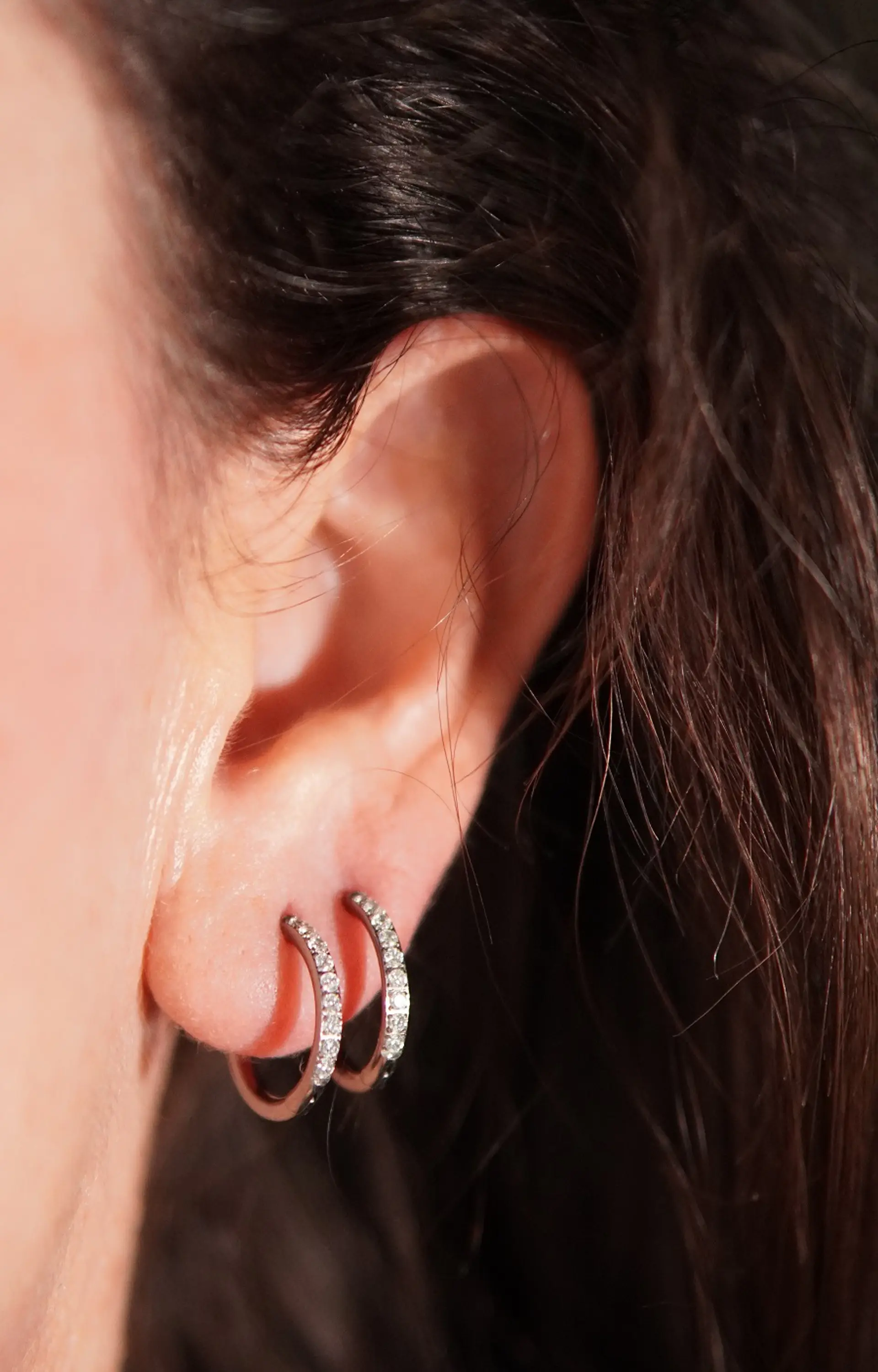 Argollas Aura Shine 12mm Titanio Astm F136 plateadas 2