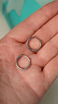 Argollas Aura Shine 12mm Titanio Astm F136 plateadas - Miniatura 5