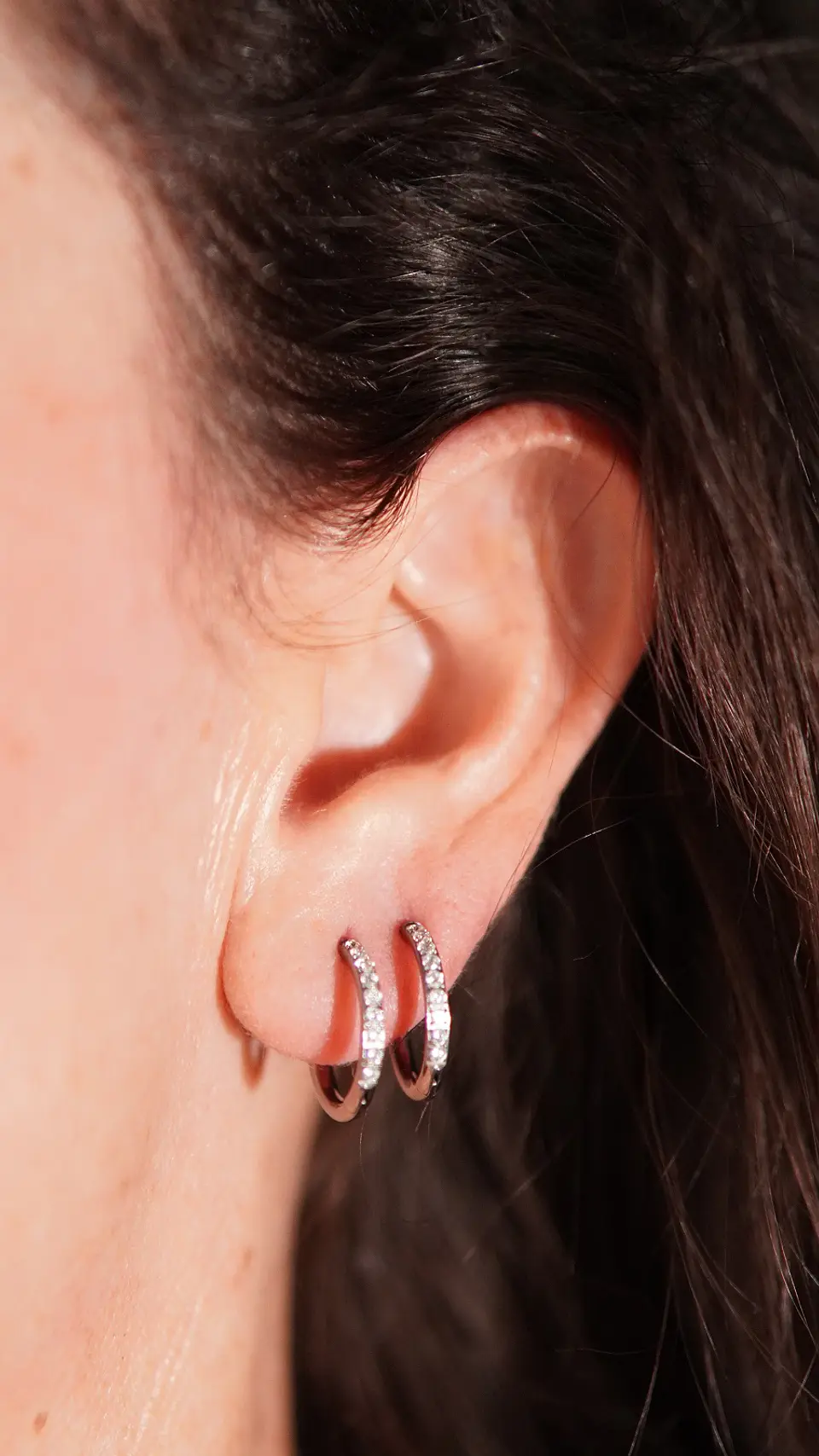 Argollas Aura Shine 12mm Titanio Astm F136 plateadas 4