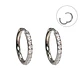 Argollas Aura Shine 12mm Titanio Astm F136 plateadas - Miniatura 1