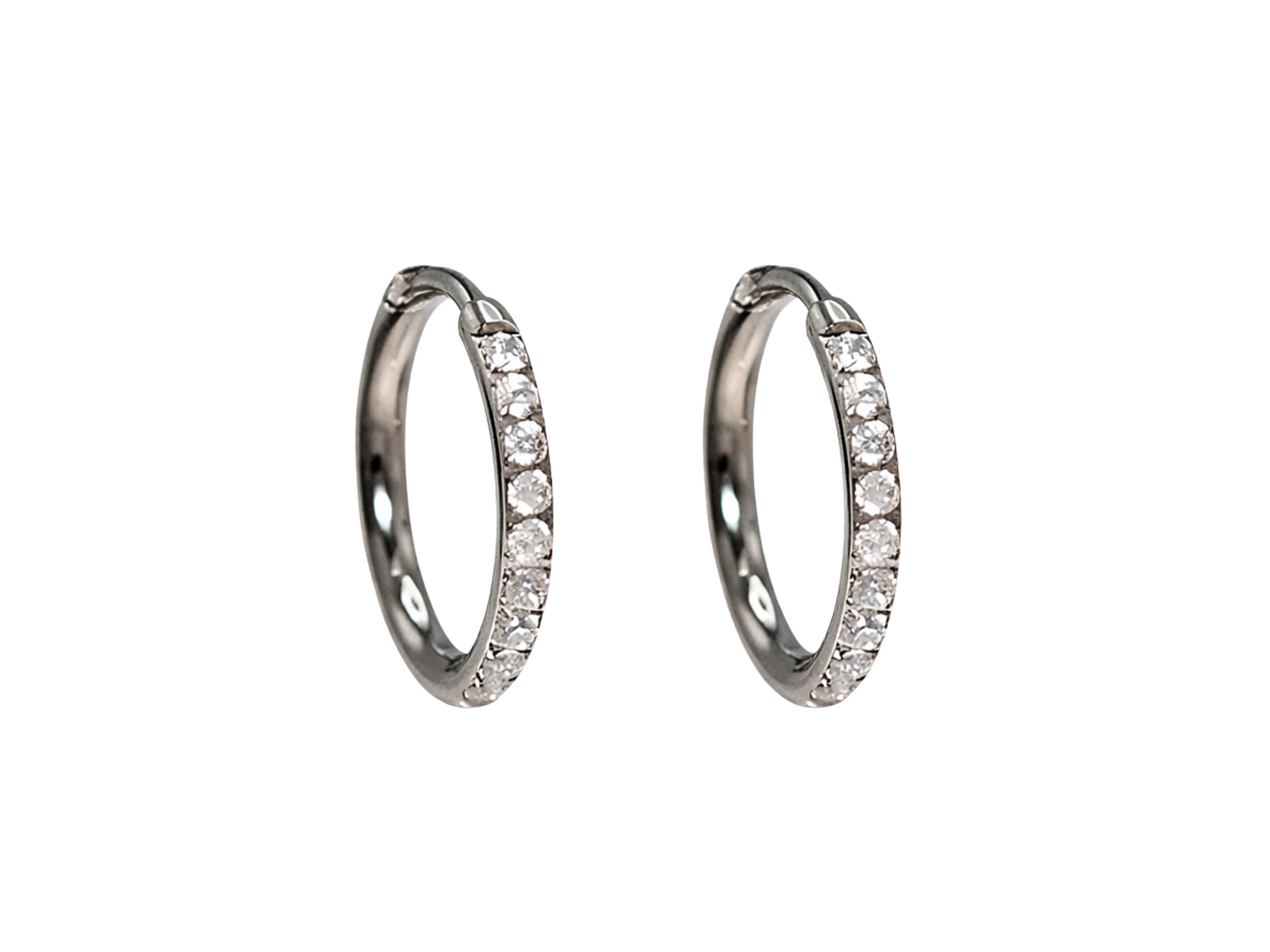 Argollas Aura Shine 12mm Titanio Astm F136 plateadas 8