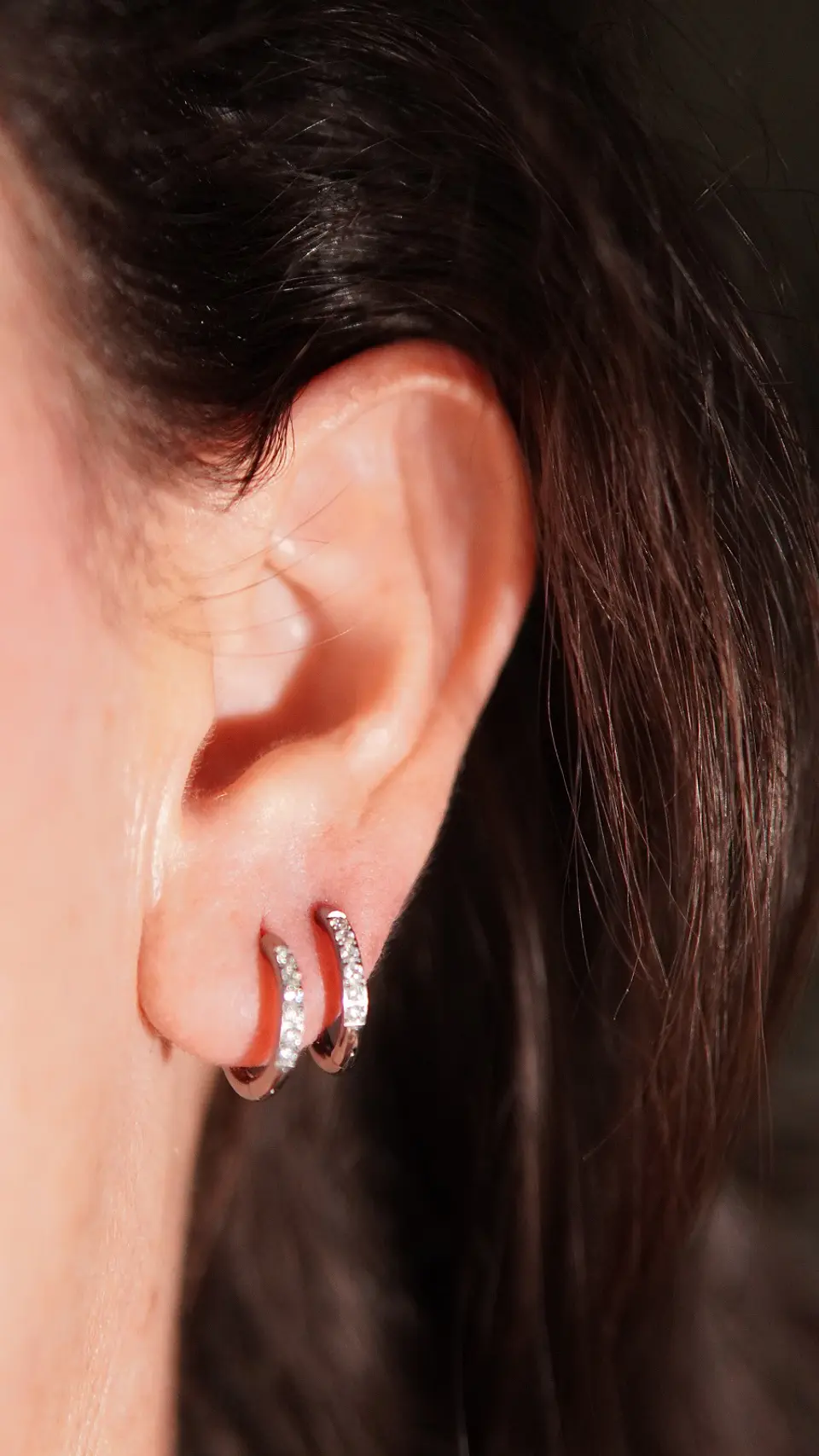 Argollas Aura Shine 10mm Titanio Astm F136 plateadas 2