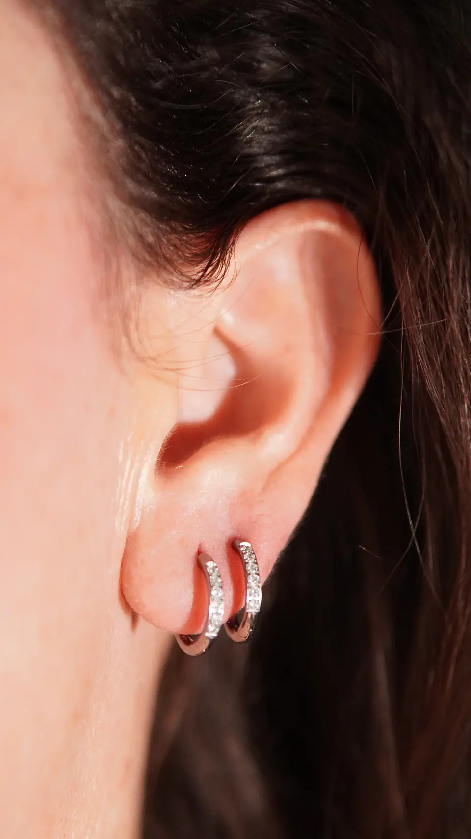 Argollas Aura Shine 10mm Titanio Astm F136 plateadas 6