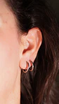 Argollas lisas Aura 12mm Titanio Astm F136 plateadas - Miniatura 2