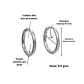 Argollas Lisas aura 10mm Titanio Astm F136 plateadas - Miniatura 3