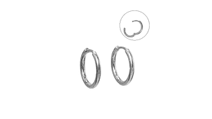 Argollas Lisas aura 8mm Titanio Astm F136 plateadas