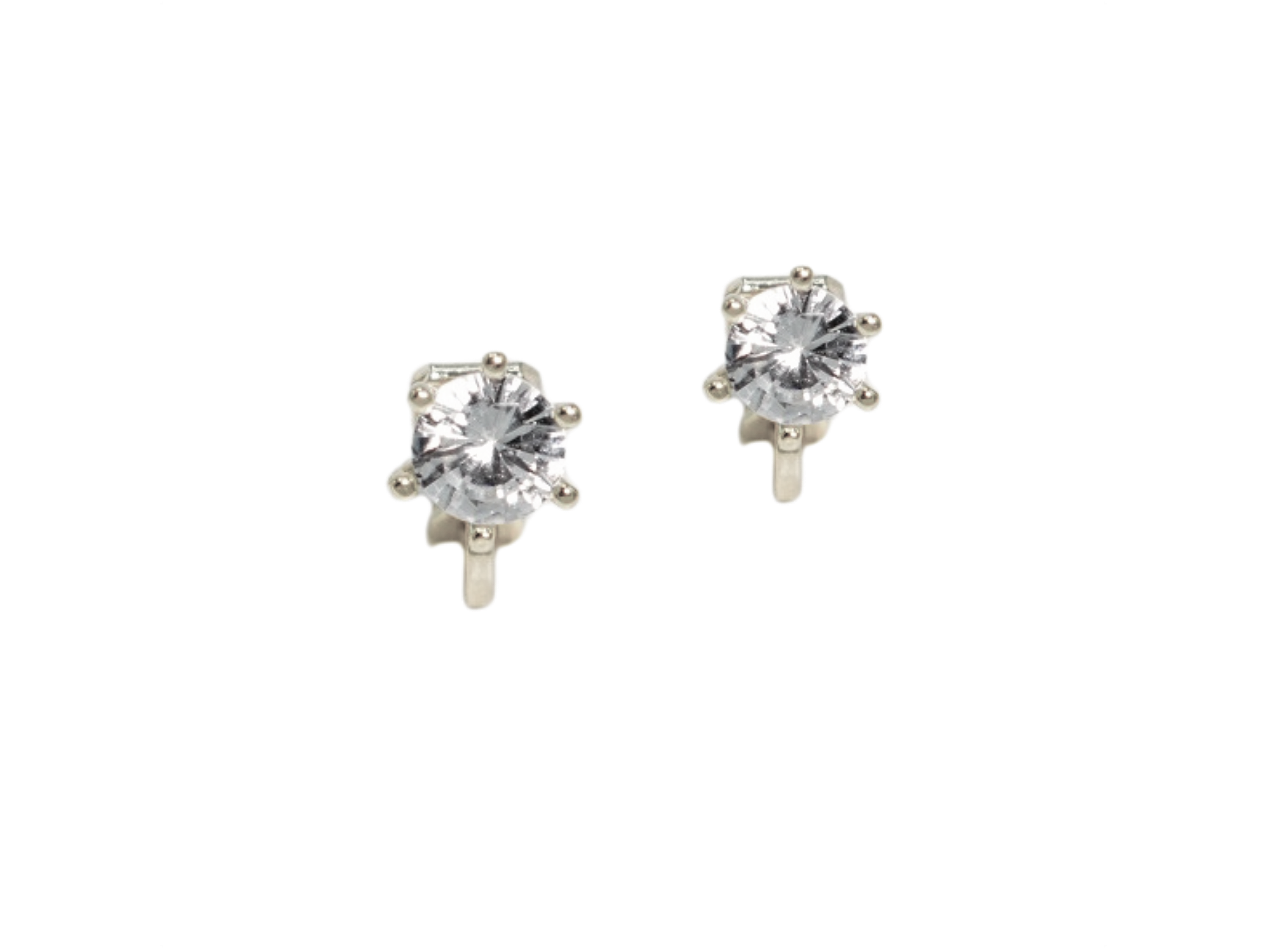 Aros Elizabeth sin perforacion punto de luz elegante plateados 6