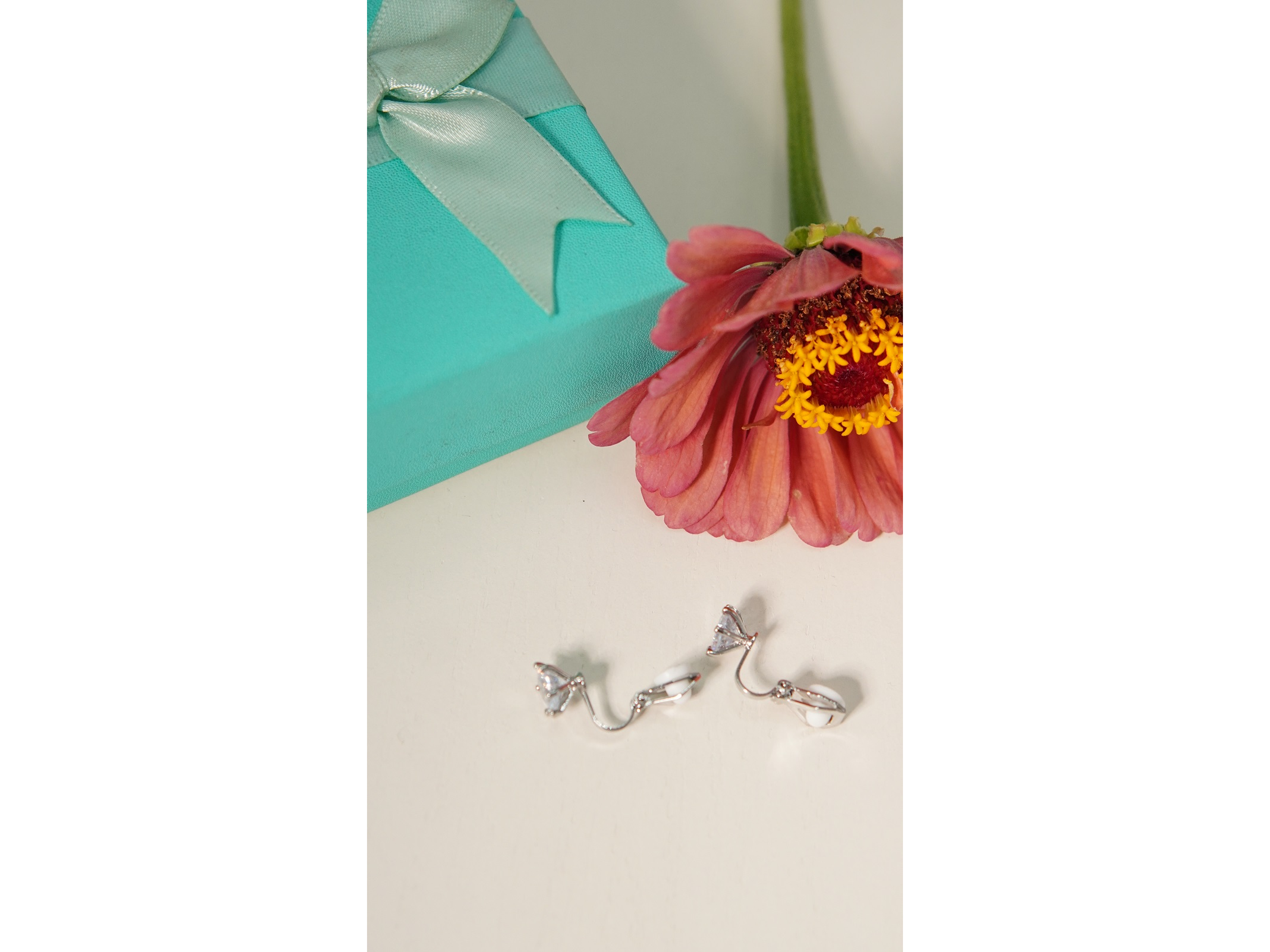 Aros Elizabeth sin perforacion punto de luz elegante plateados 8