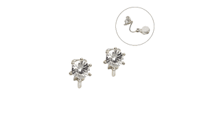 Aros Elizabeth sin perforacion punto de luz elegante plateados