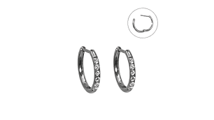 Argollas Aura Slim 10mm Zirconias titanio ASTM F136 cierre ballesta