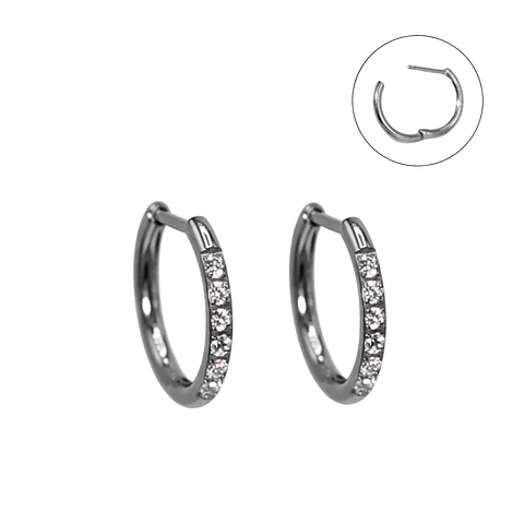 Argollas Aura Slim 10mm Zirconias titanio ASTM F136 cierre ballesta