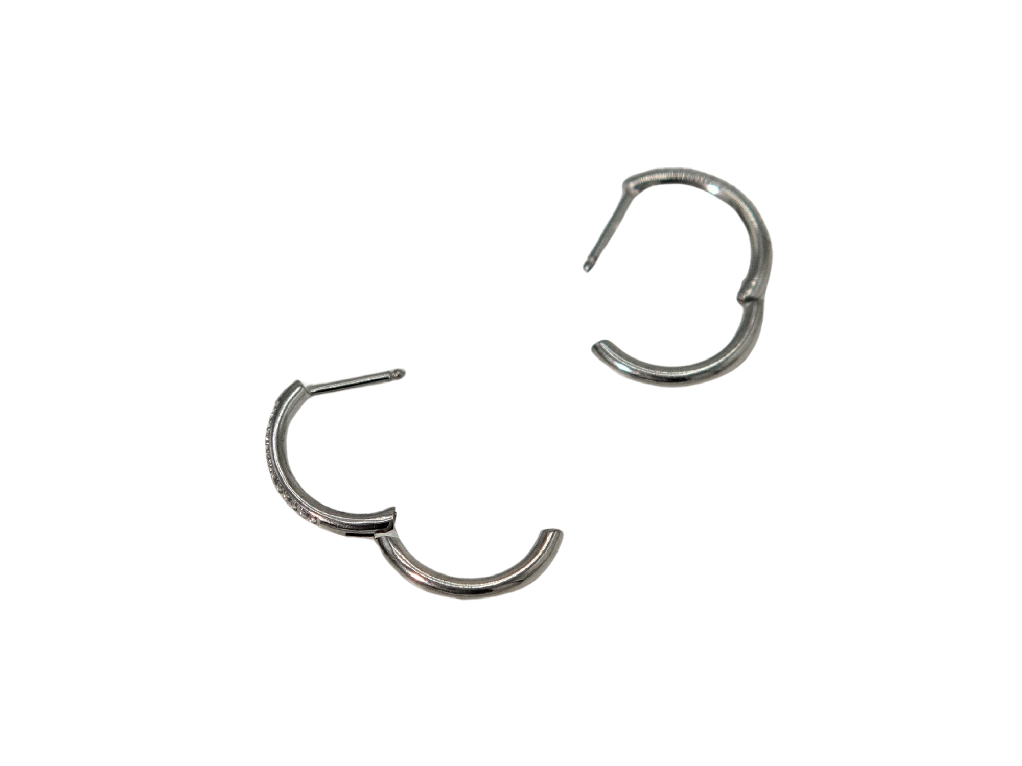 Argollas Aura Slim 10mm Zirconias titanio ASTM F136 cierre ballesta 6